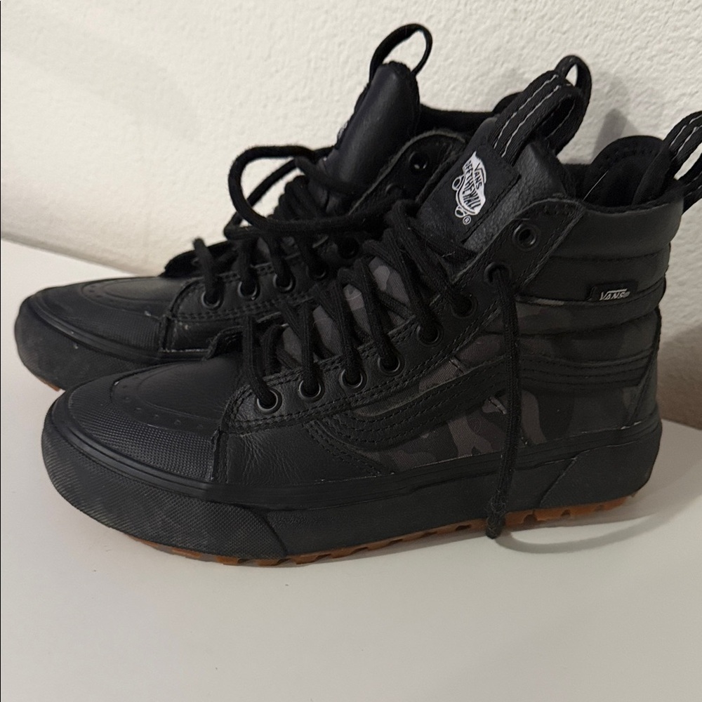 Vans Black High-Top Sneakers with Camouflage Panels